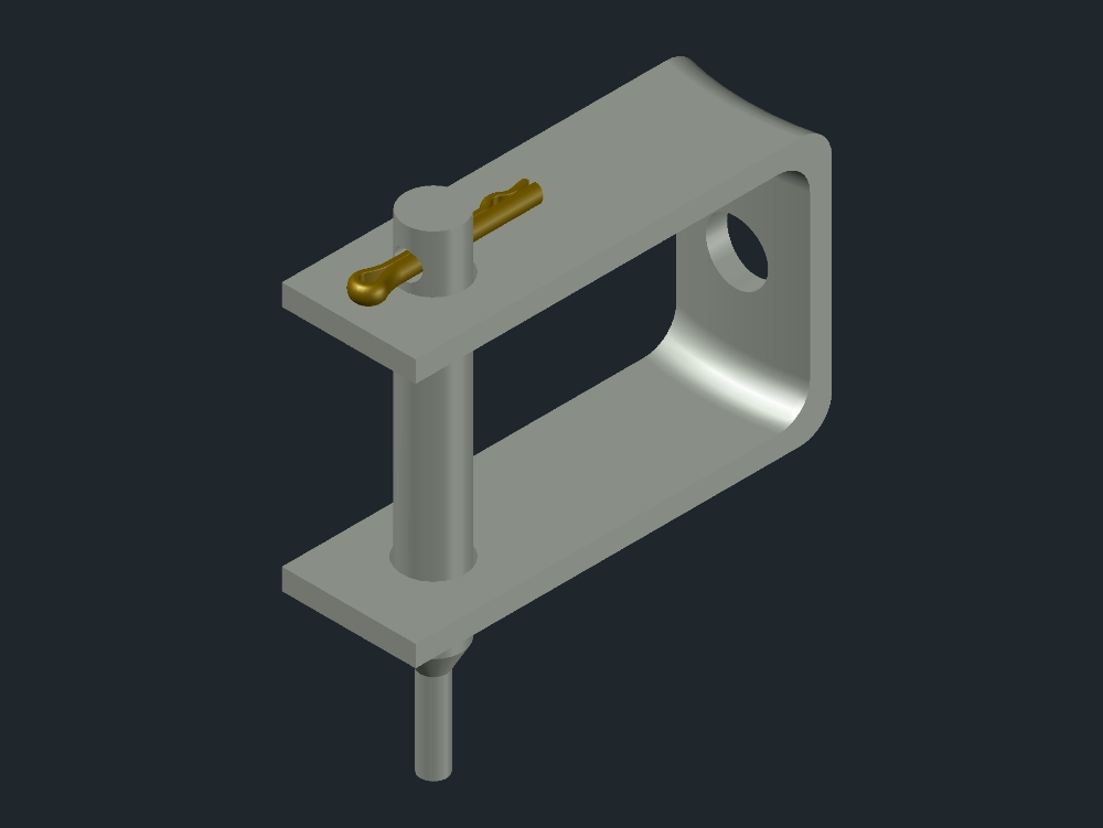 suporte de linha de ferro galvanizado Modelo 3D