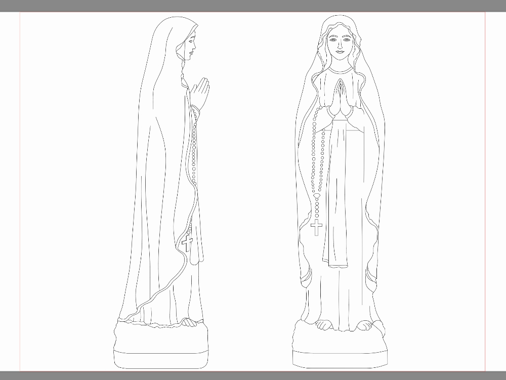 Estatua Virgen de Lurdes