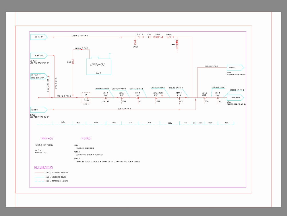 Gas pipeline of a natural gas collection network