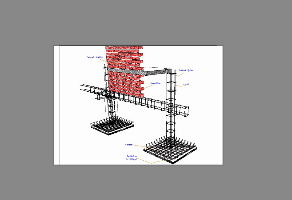 Isolated shoe in axonometric