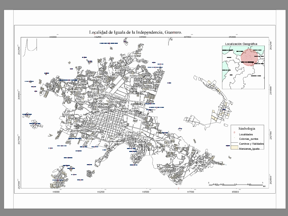 Plano de Iguala Guerrero