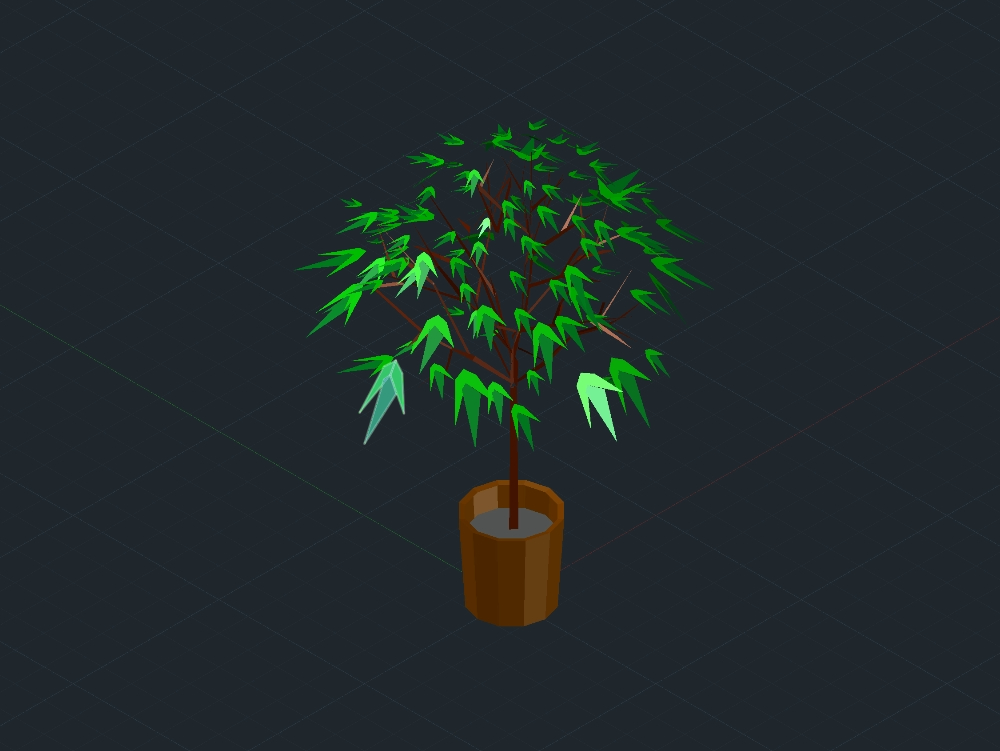 3d potted plant