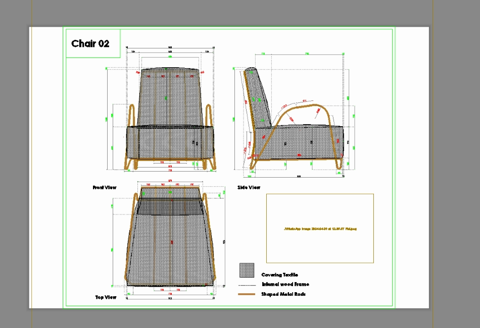 Outdoor chair - steel and textile materials