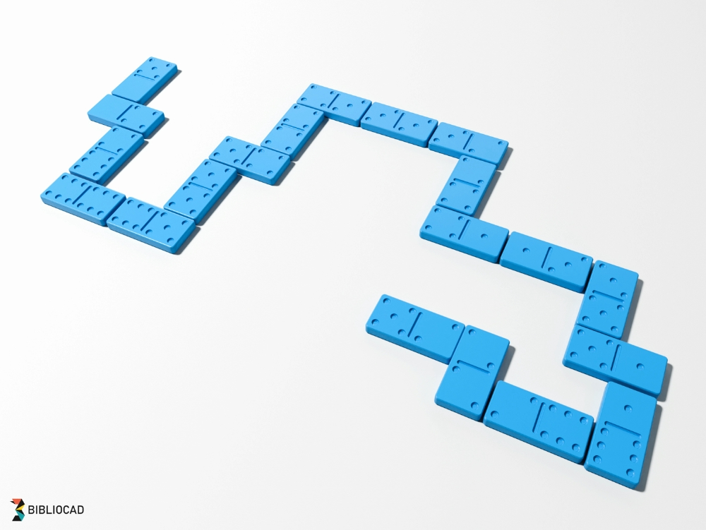 Domino escalable e imprimible con logo incorporado