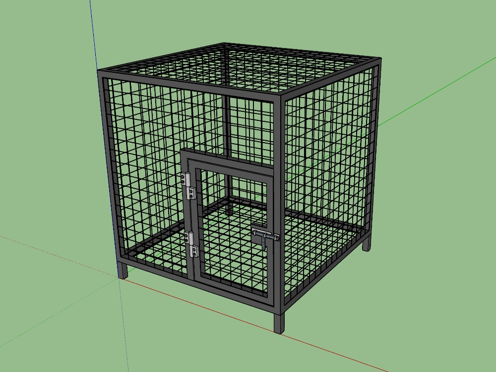 2m x 2m x 2m metal cage in SKP | Download CAD free (415.78 KB) | Bibliocad