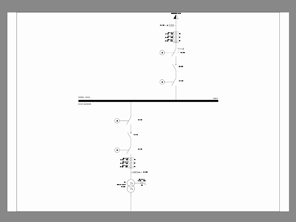 Diagrama unifilar da subestação da usina eólica