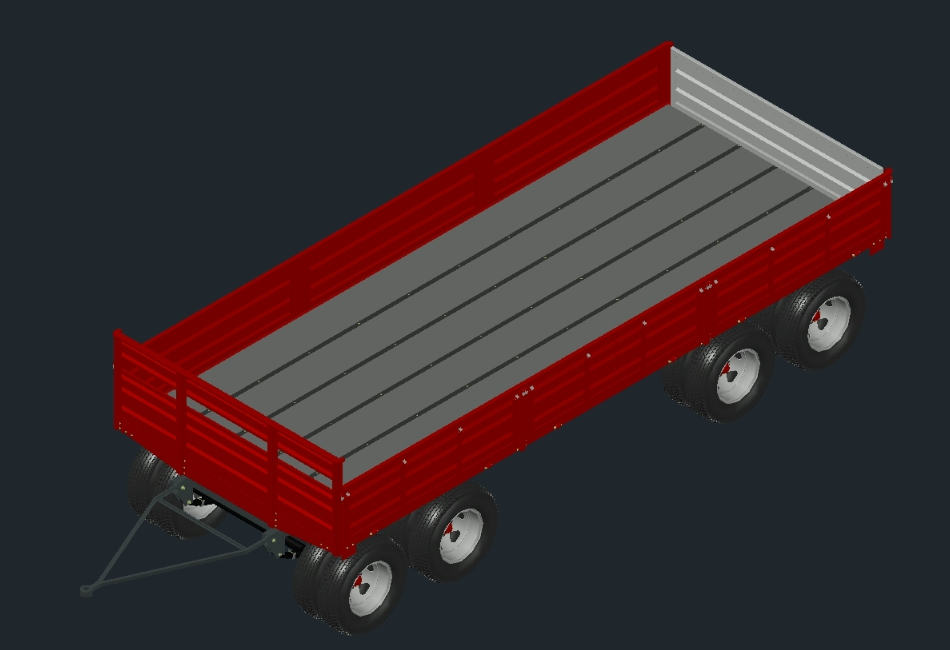 Traîné evo x quatre essieux rail haut