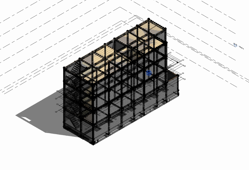 Modelado 3d de estructura de edificio