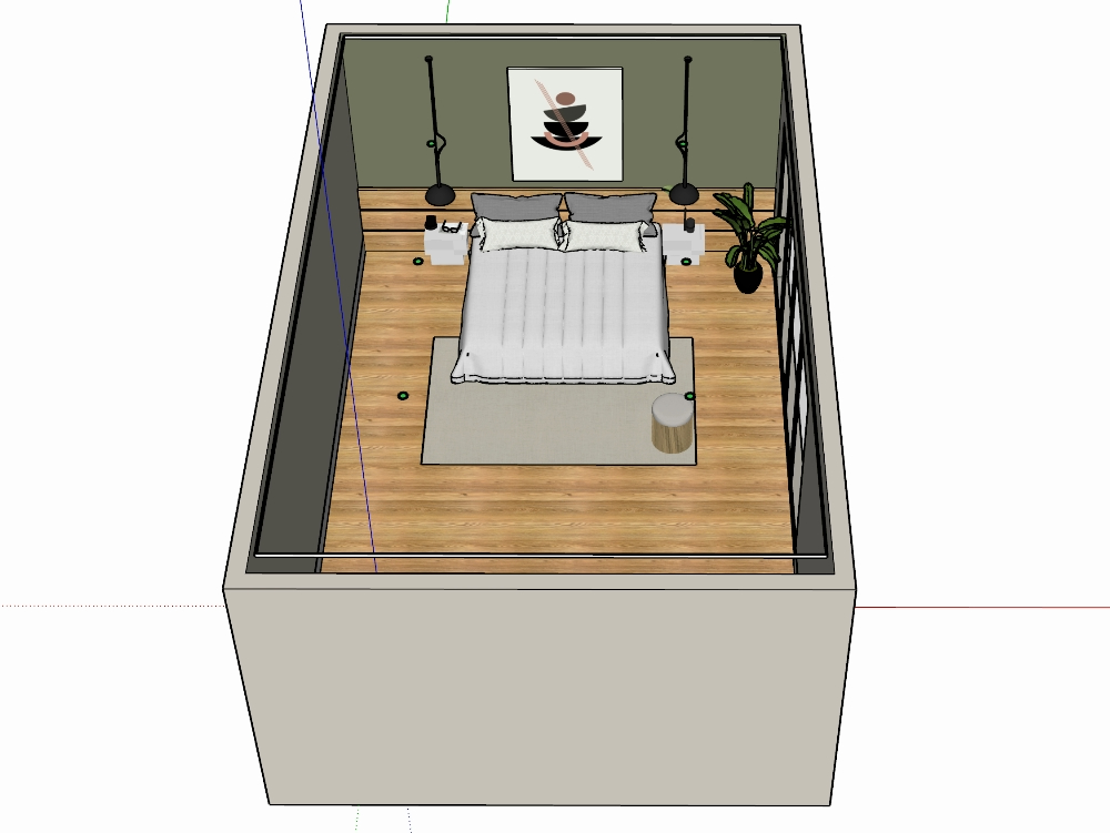 Design d'intérieur de chambre à coucher