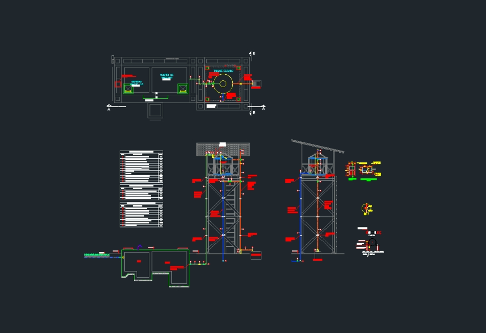 Elevated water supply tank