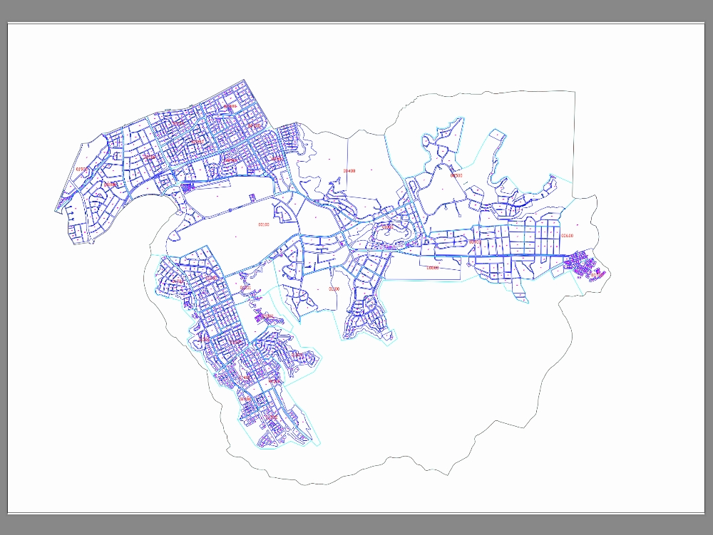 Cadastre of the La Molina district, Lima.