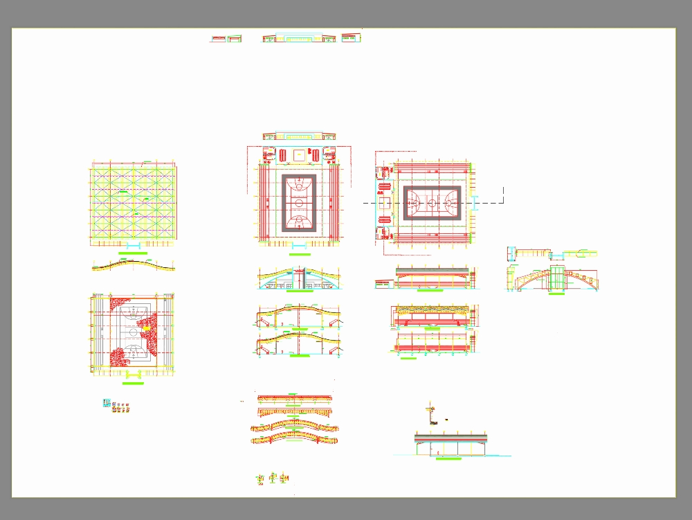 Details of sports center and multi-purpose court