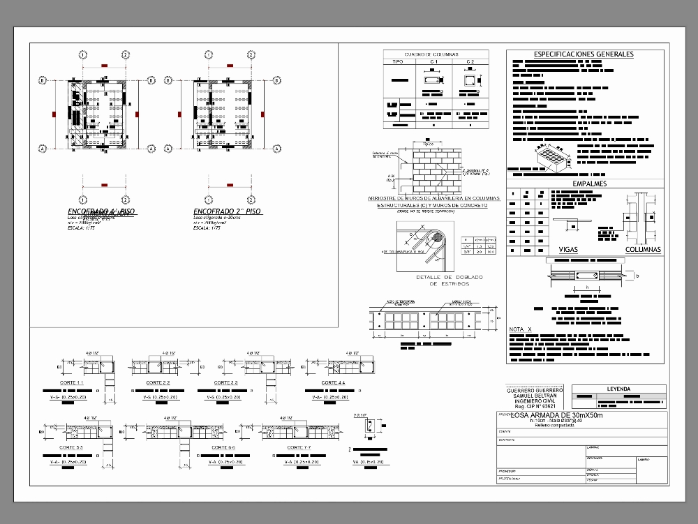 20x20 verstärkter Plattenboden und Konstruktionsdetails