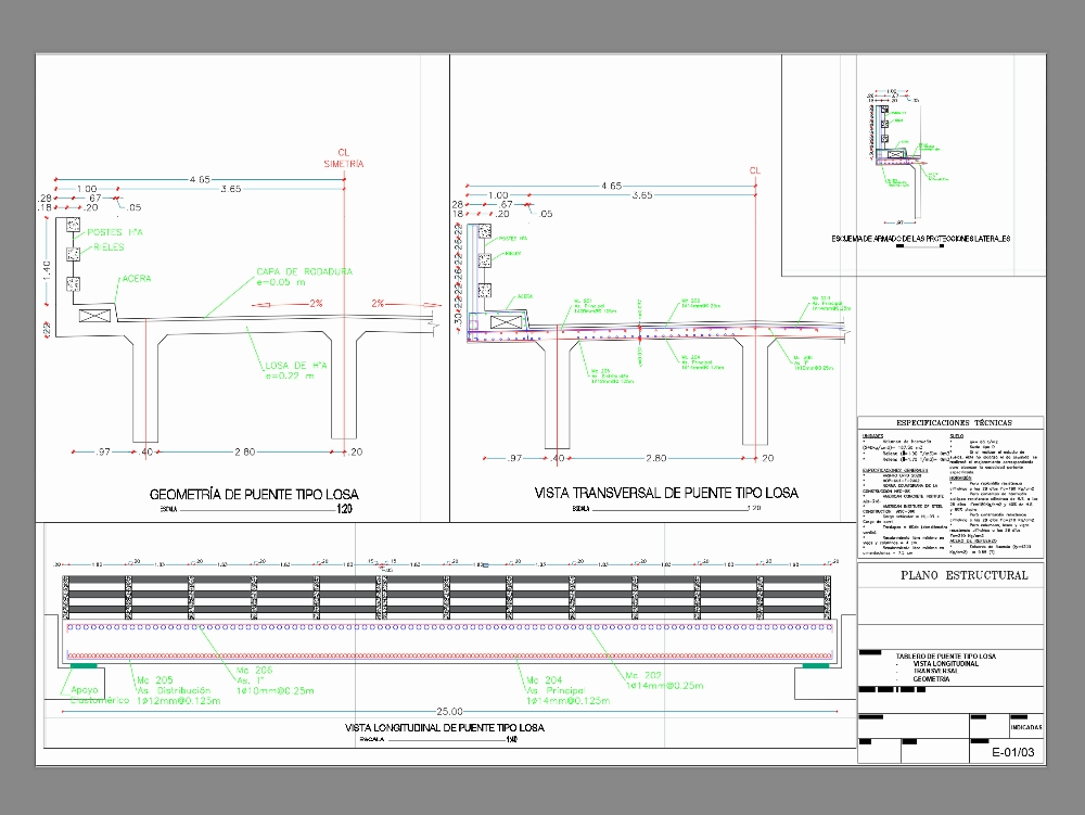 Assembling a slab-type bridge with sections