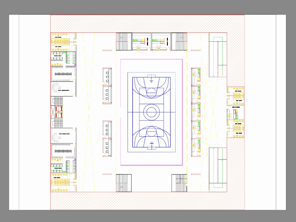 Multifunctional court service plant