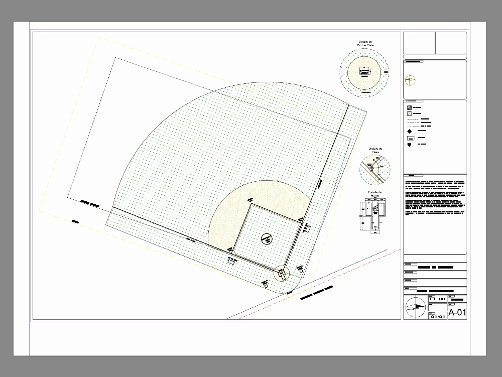 Semi-professional baseball field