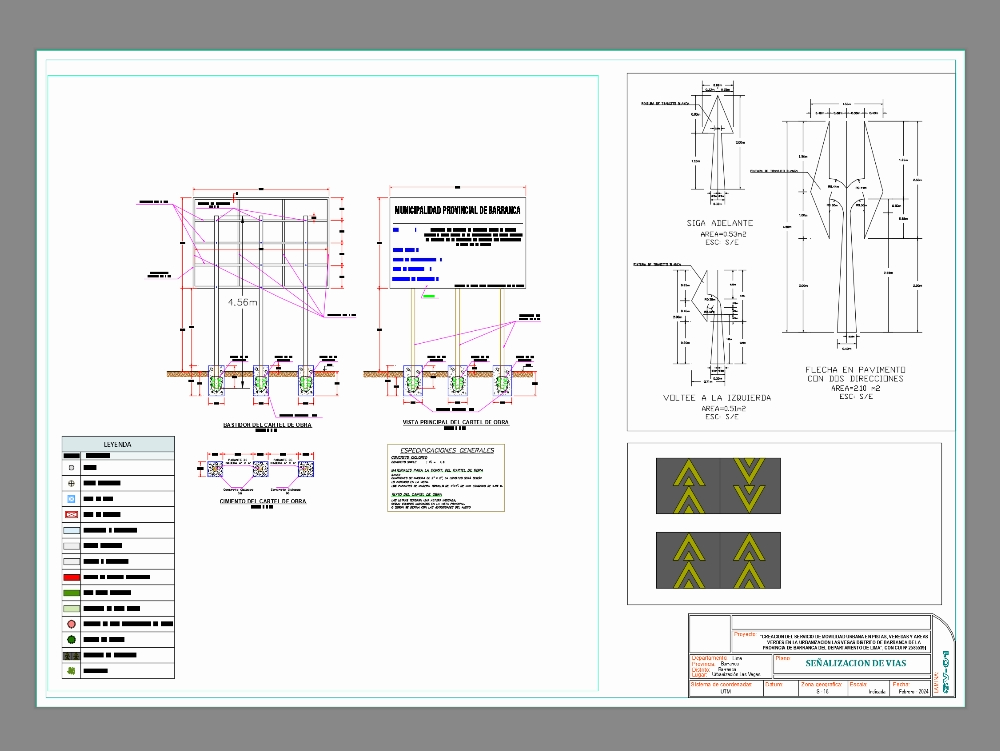 Affiche de chantier de 3,6x2,4 m.