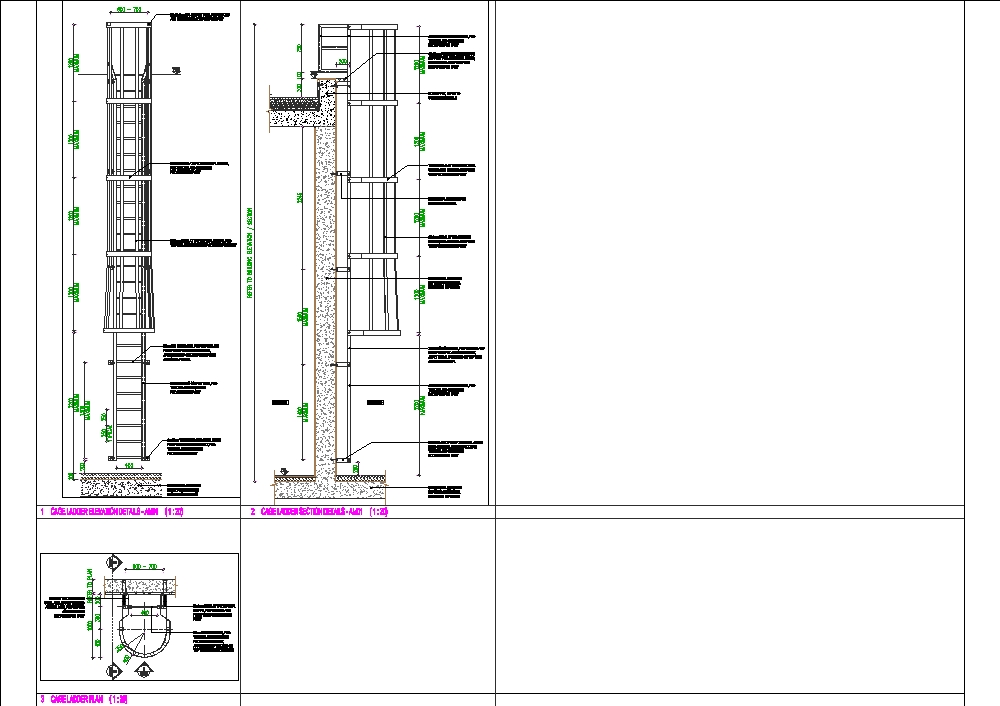 Échelle à cage dans AutoCAD | Téléchargement CAD gratuit (4.23 MB ...