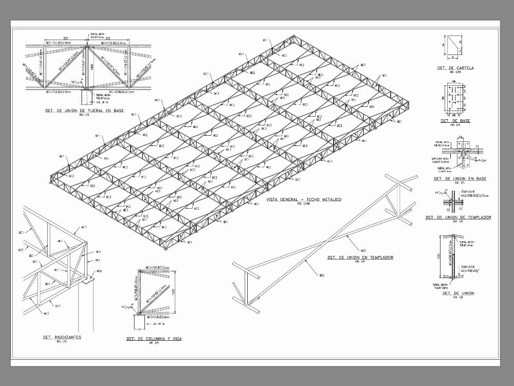 Détails de construction de l'entrepôt