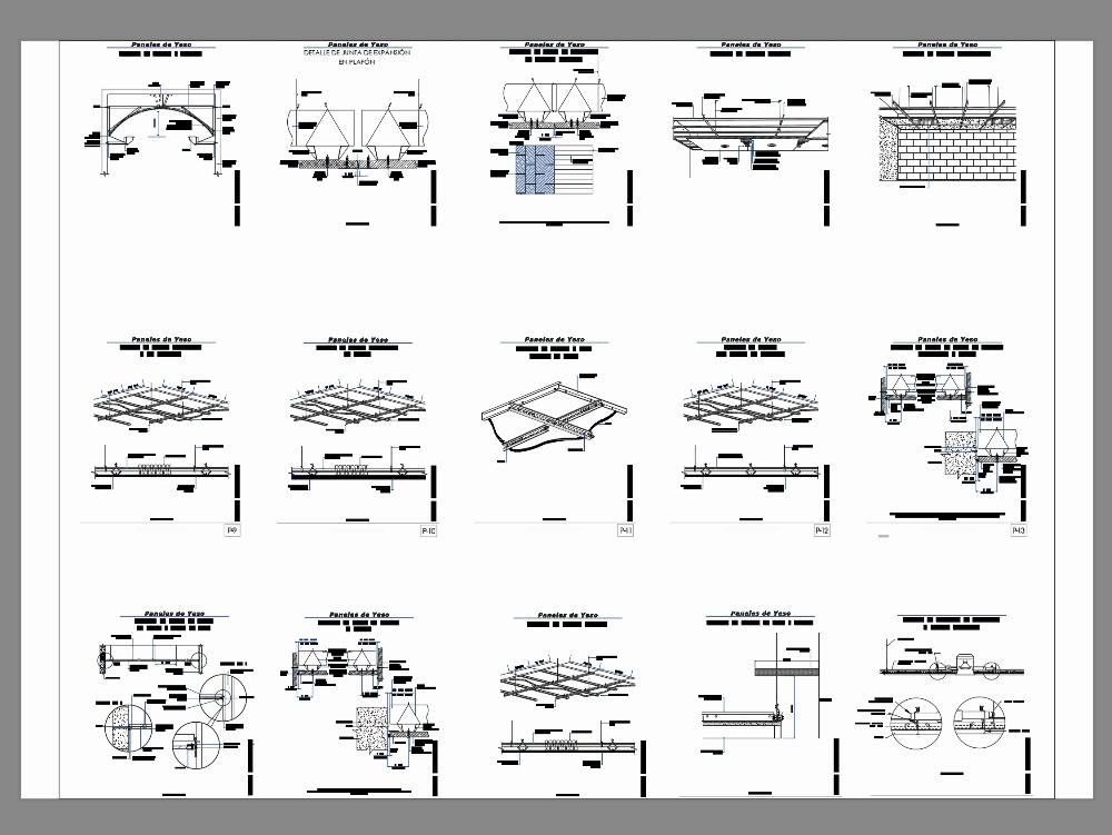 Detalles constructivos de plafones
