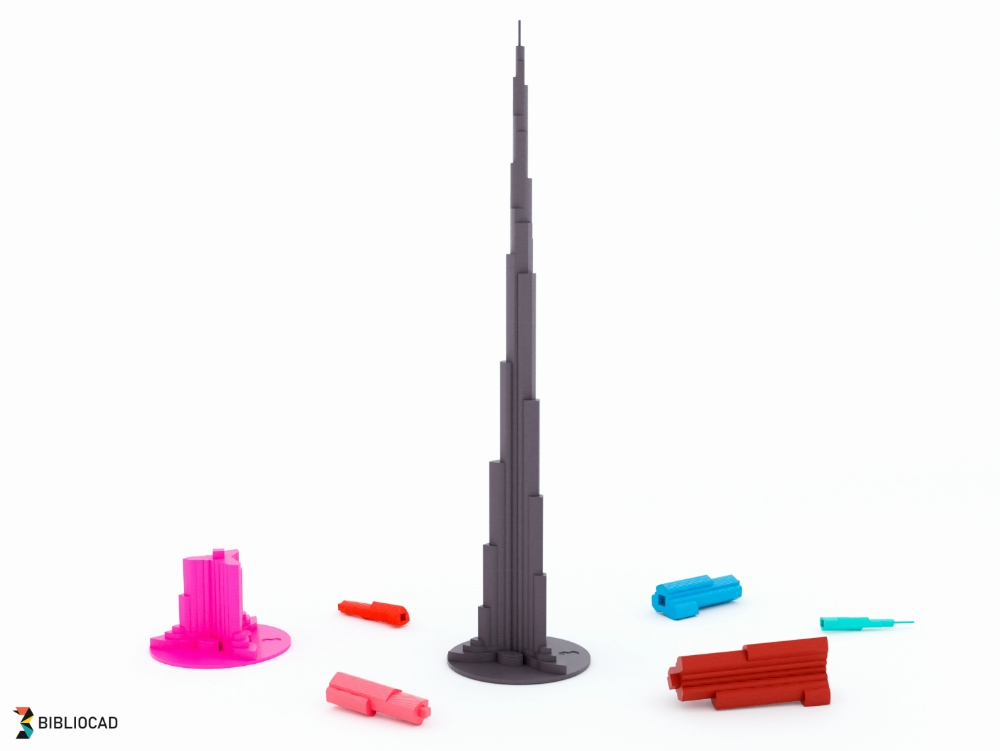 Burj khalifa modelo para armar escala 1:1000