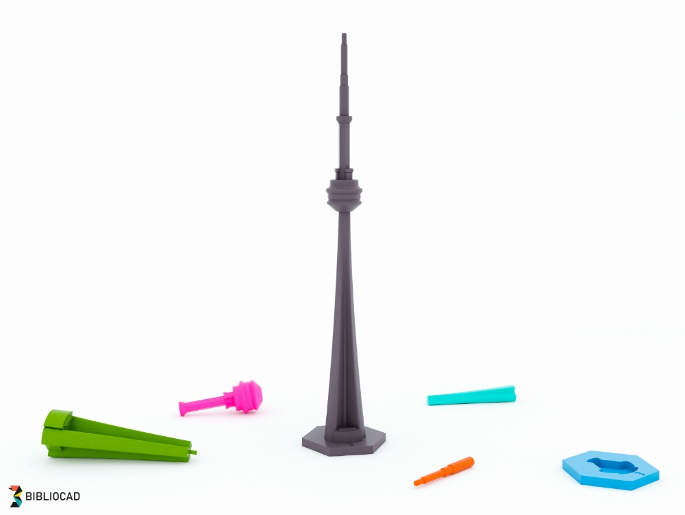 Cn tower - modelo para armar escala 1:1000