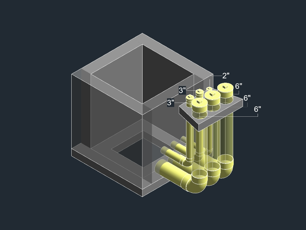 Box with electrical pipe outcropping