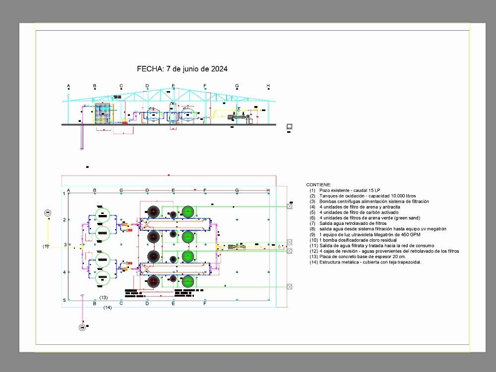 Well water treatment plant 30 lps