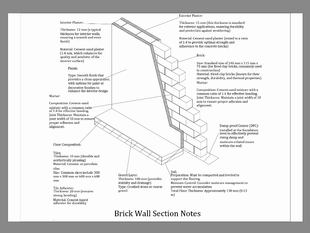 Wall or brick wall detail