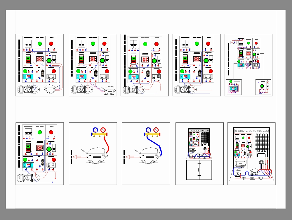 Refrigeration teaching board