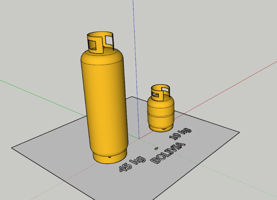 Bouteilles à gaz de 10 et 45 kg