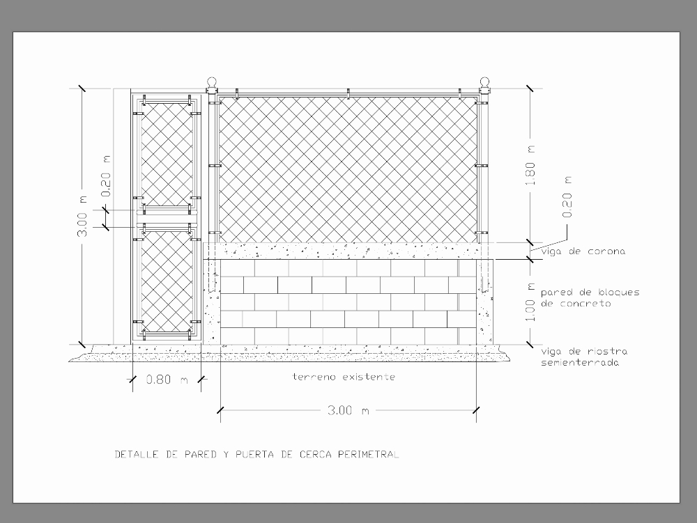 Steel cyclonic mesh for perimeter