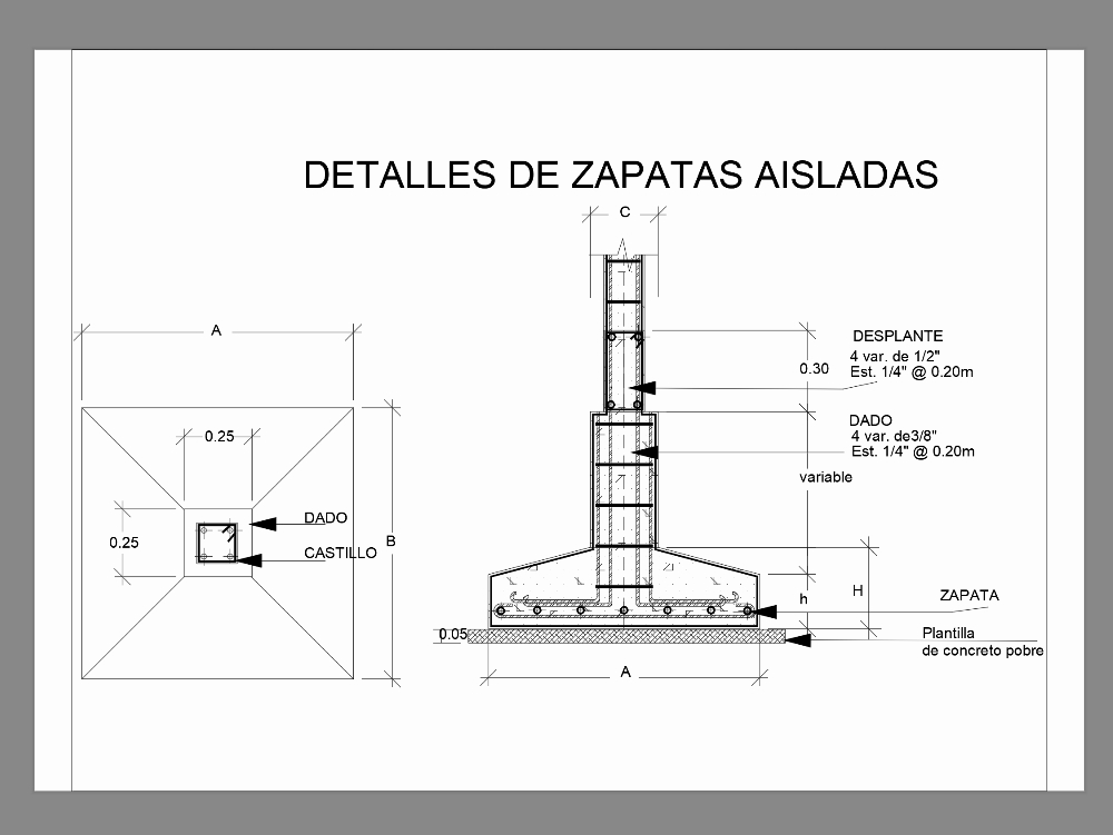 Zapata aislada