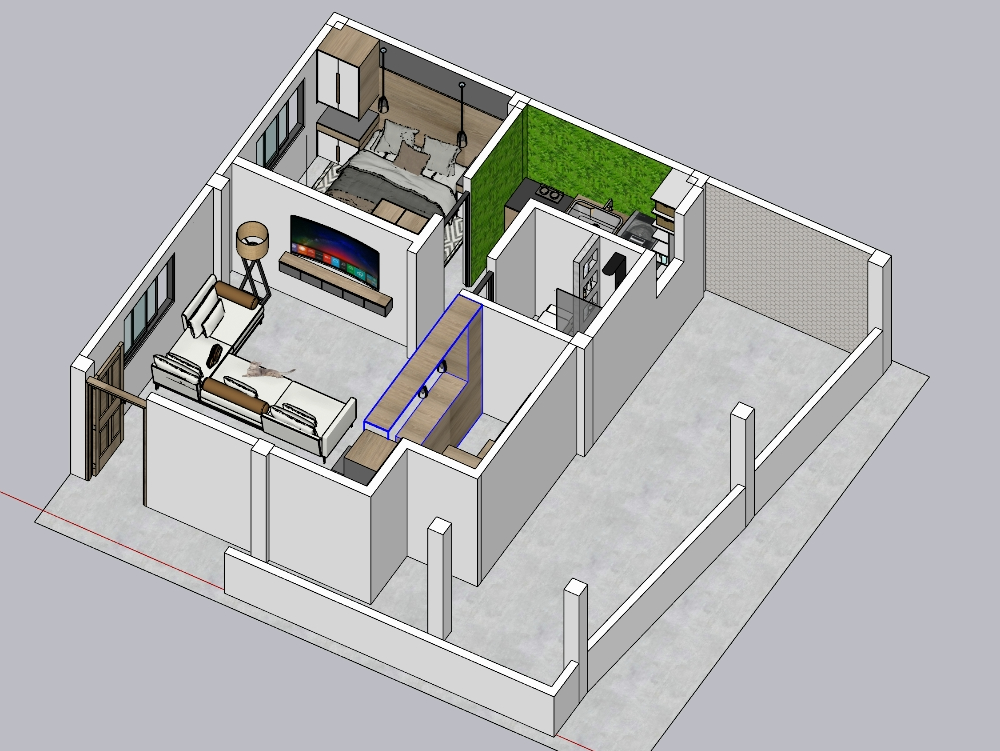 40m2 großes Einfamilienhaus