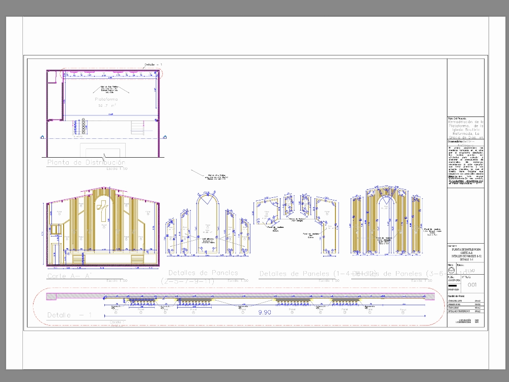 Platform for church altar