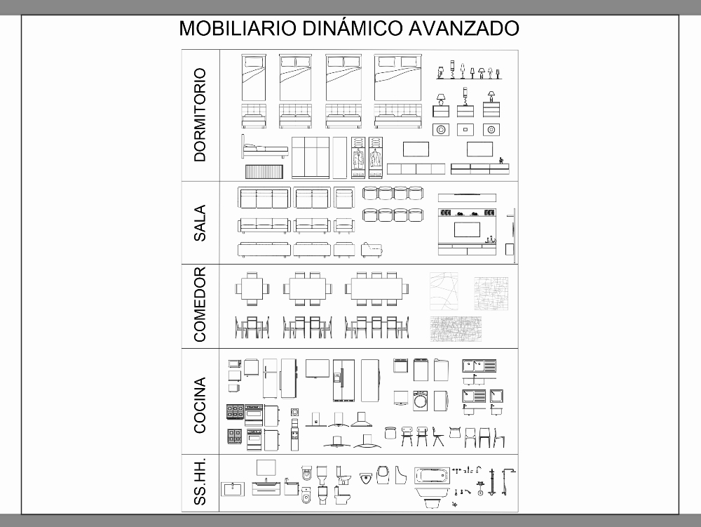 blocs de meubles dynamiques