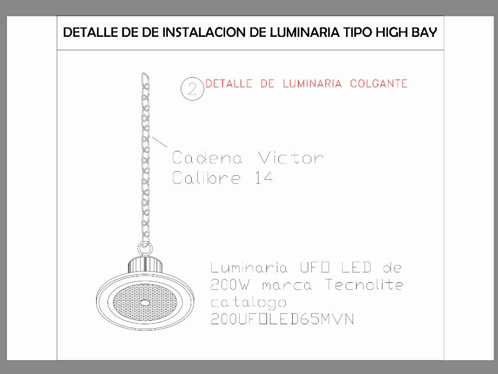 High bay type luminaire