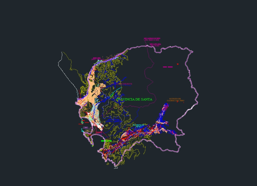 Santa provincial plans of Peru