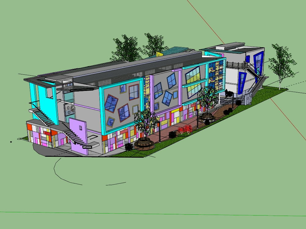 École sur 3 étages + espace de loisirs