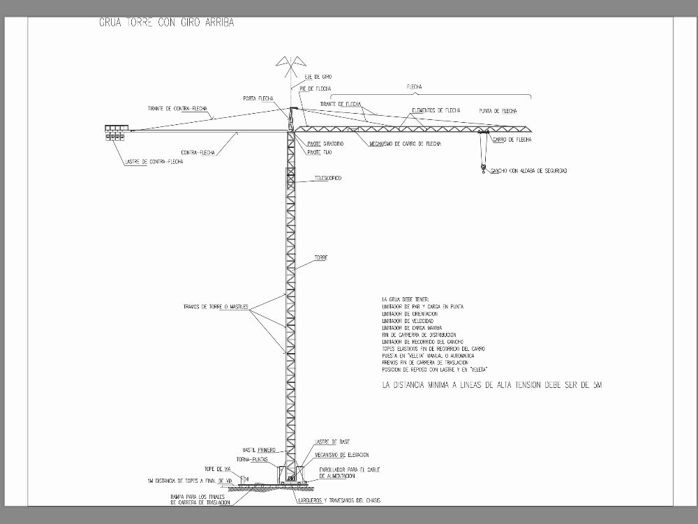 Tower crane with slewing up