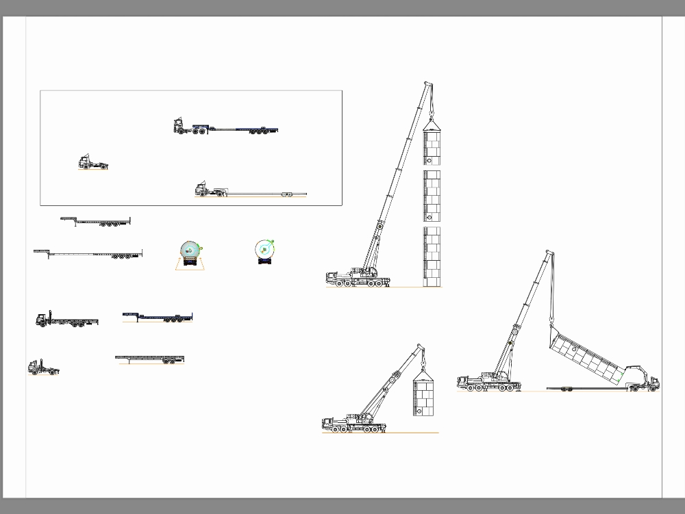 Grue télescopique pour soulever des composants de gros tonnage