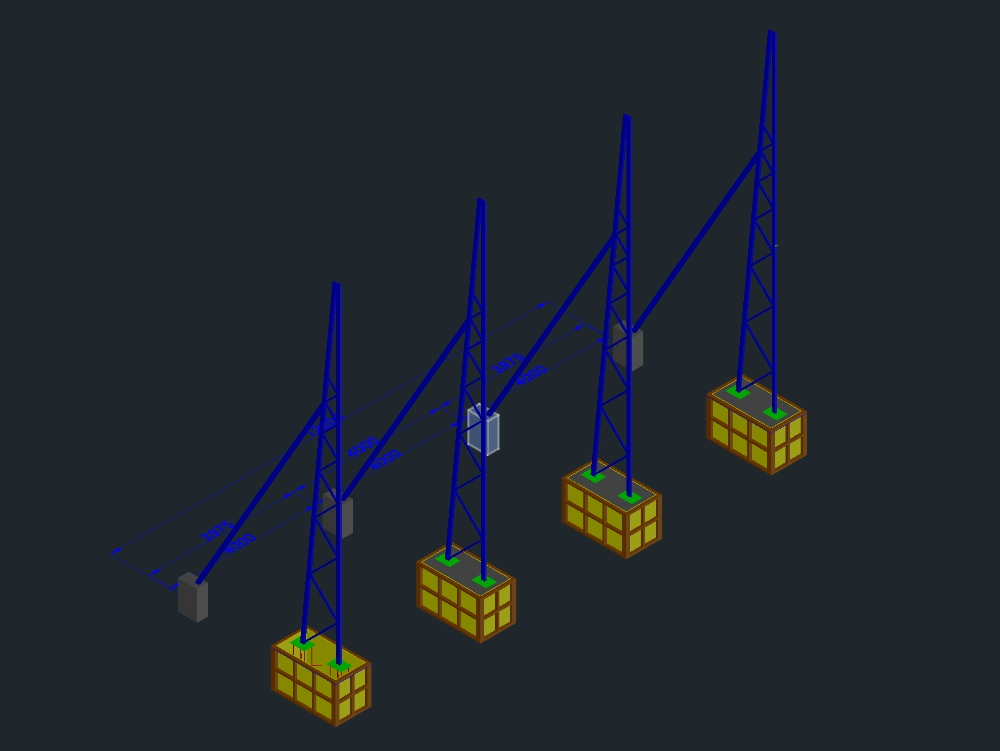 Structure pour installation de panneau de travaux de type C