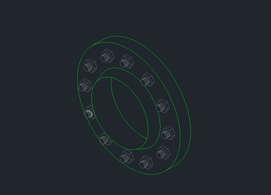 12 bolt flange with alloy nuts