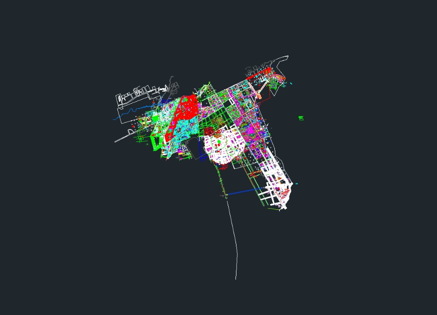 Plan cadastral du district de Chilca, Pérou