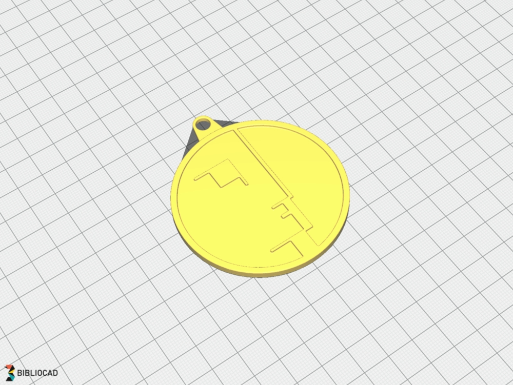 3D printable Bauhaus keychain.