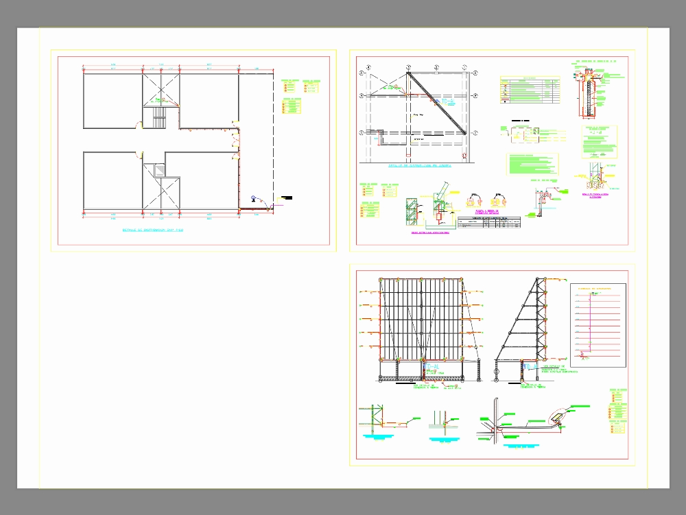 Structure avec avertissement lumineux et détails