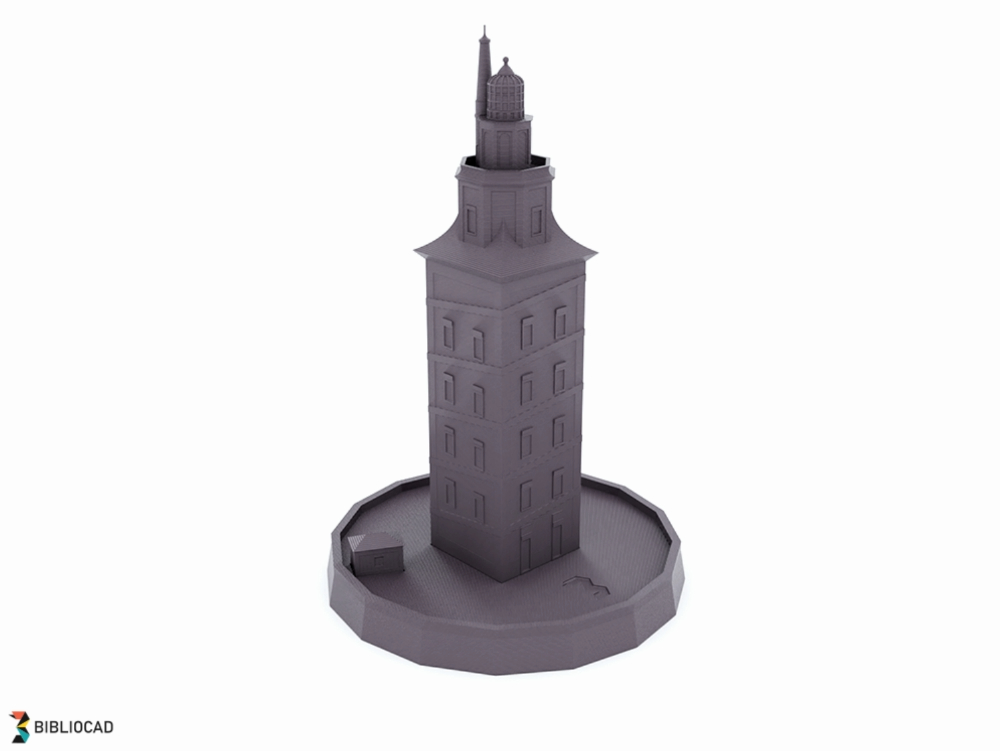 Modelo em escala 1:1000 da Hercules Tower para montar