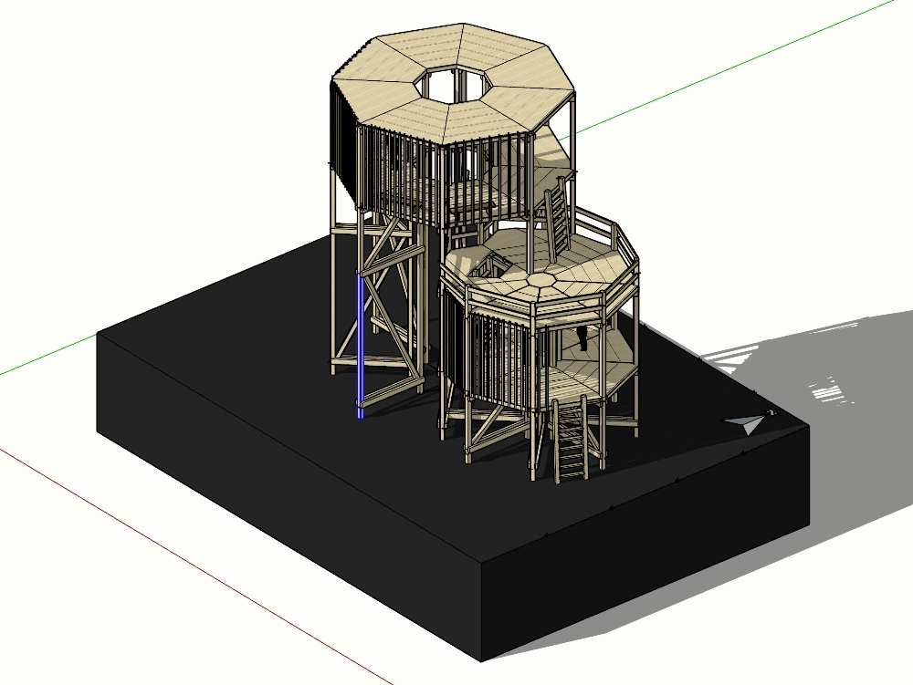 Mirador estructura madera