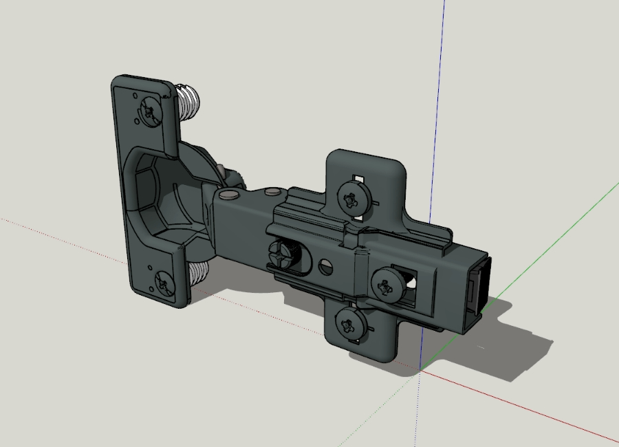 Hinge for melamine furniture