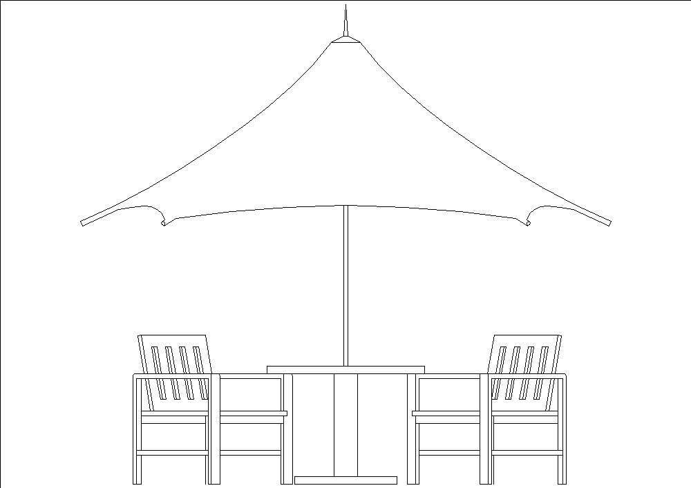 Table avec parasol pour jardiner